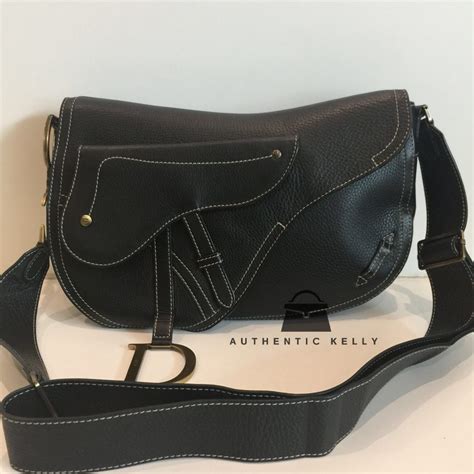 dior black saddle bag mens|authentic christian Dior saddle bag.